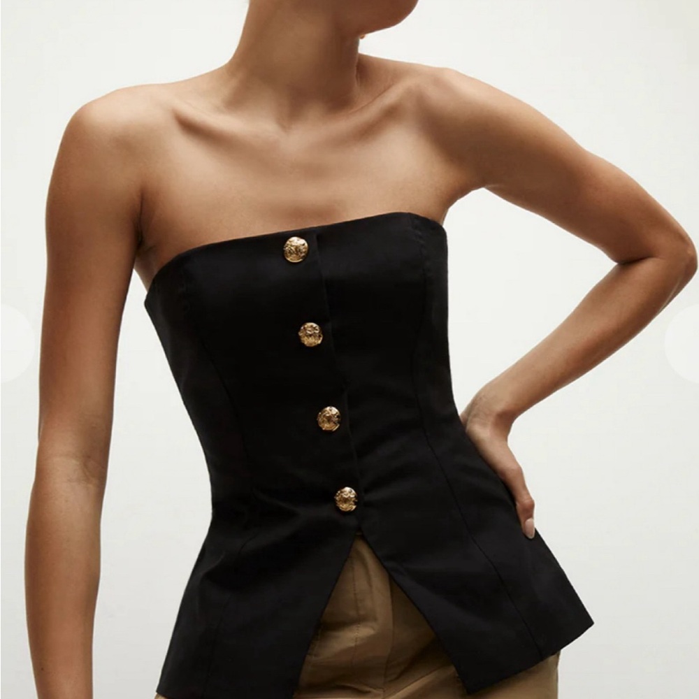Veronica Beard strapless bustier top